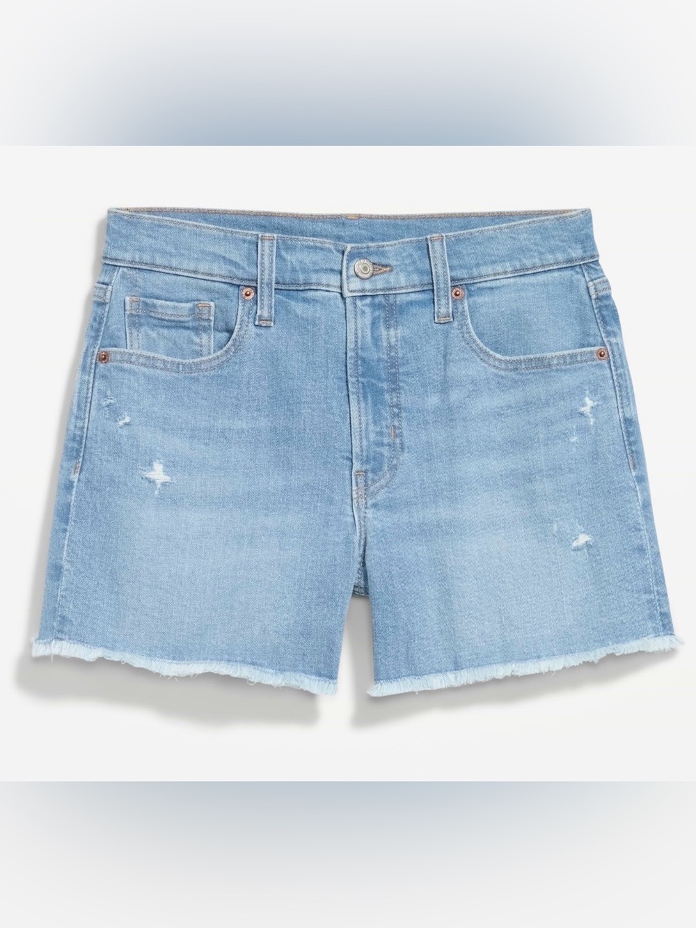 OG Straight High Rise Light Wash Denim Cutoff Shorts 4” Inseam NEW 20